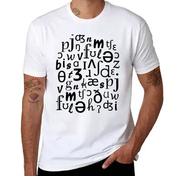 Nov angleški Fonetična Zvoki | Jezikoslovja (Bela) T-Shirt poletje vrhovi Kratka majica s kratkimi rokavi moški graphic t-majice velik in visok
